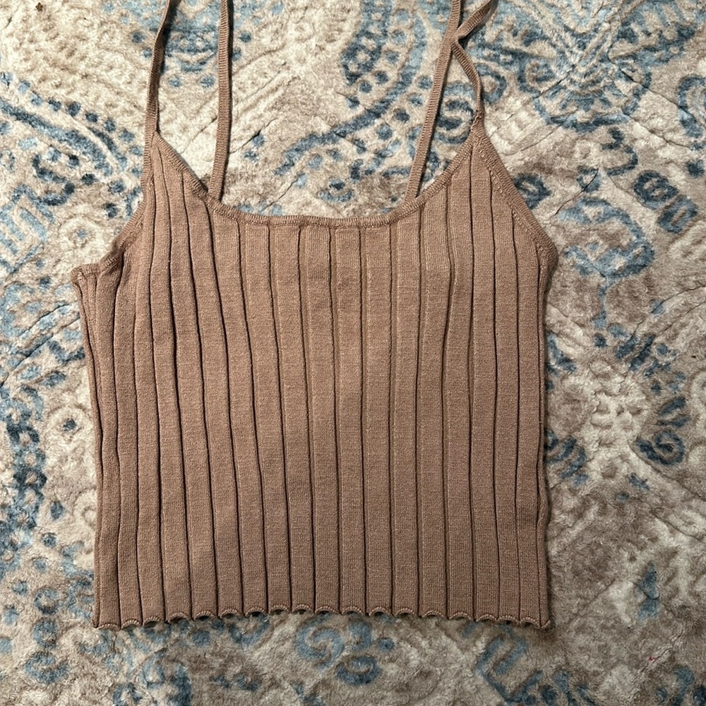 Brown Cropped Tank